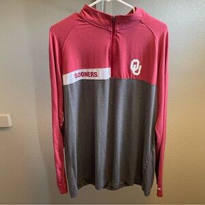 Colosseum Red and Gray Zip Up Sweater